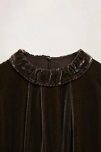 2-5 ANS/ ROBE EN VELOURS AVEC SOIE LIMITED EDITION