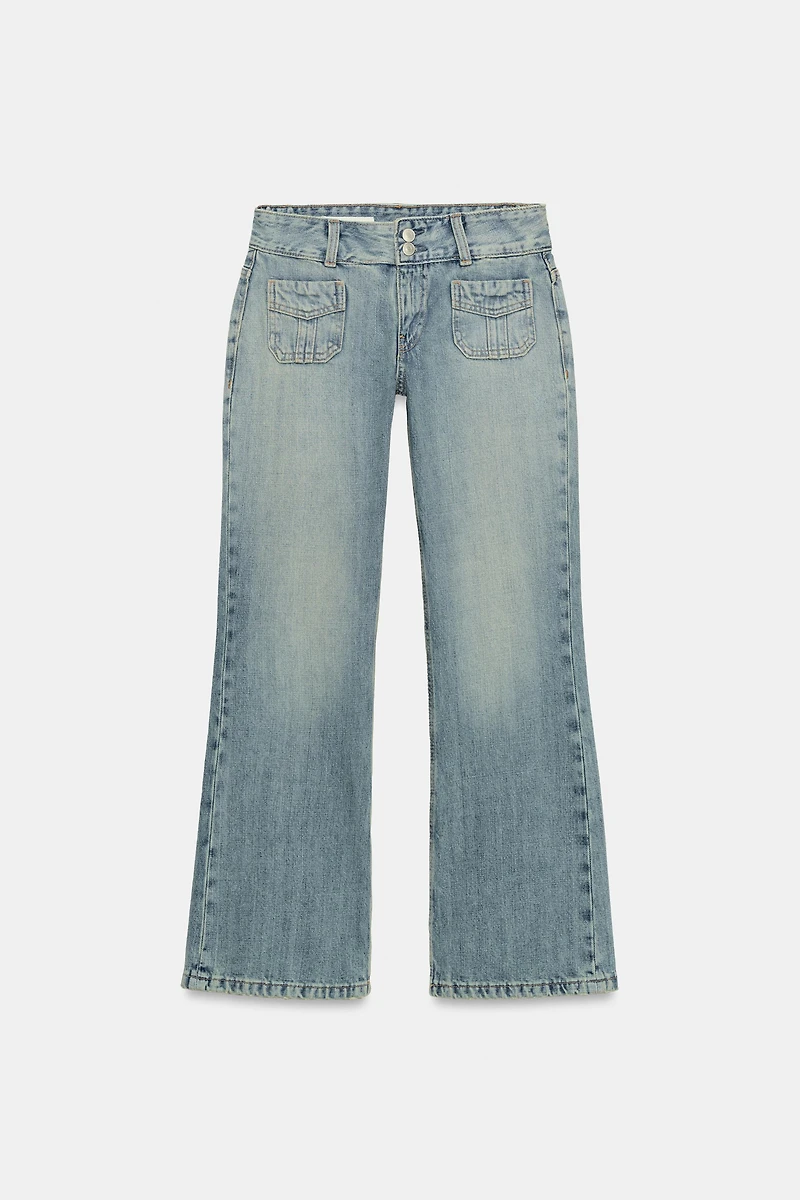 TRF LOW RISE POCKET JEANS