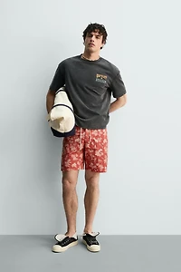 SURF PRINT WASHED T-SHIRT