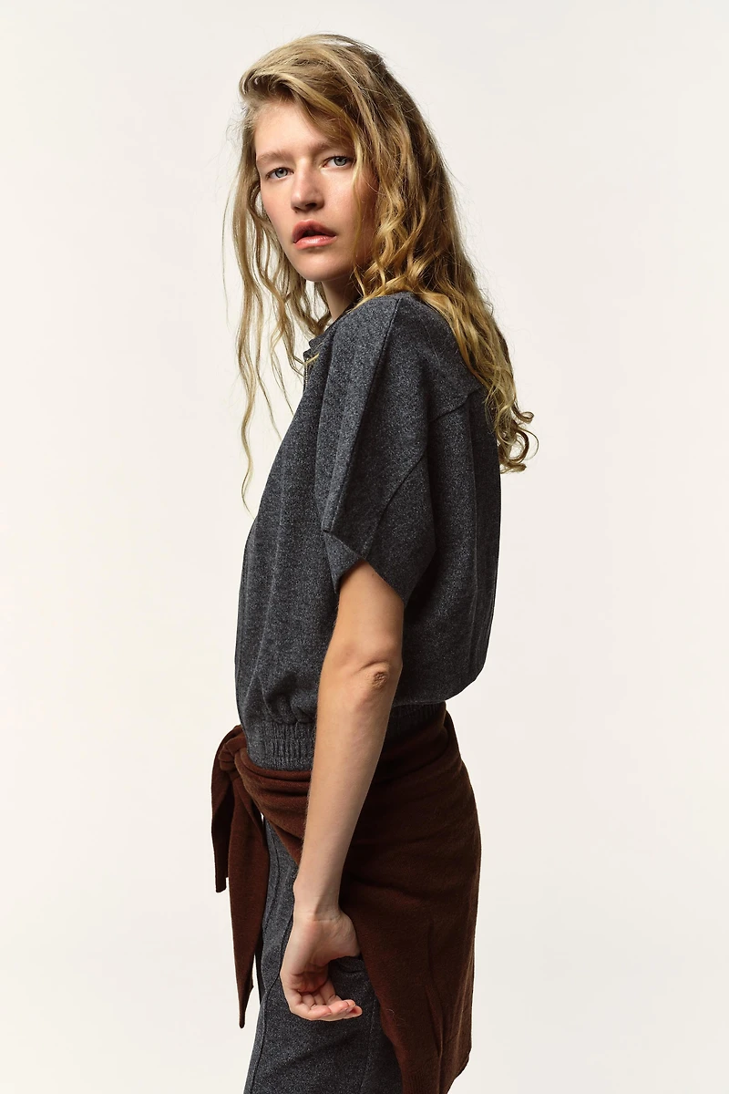 SOFT SHORT SLEEVE CARDIGAN