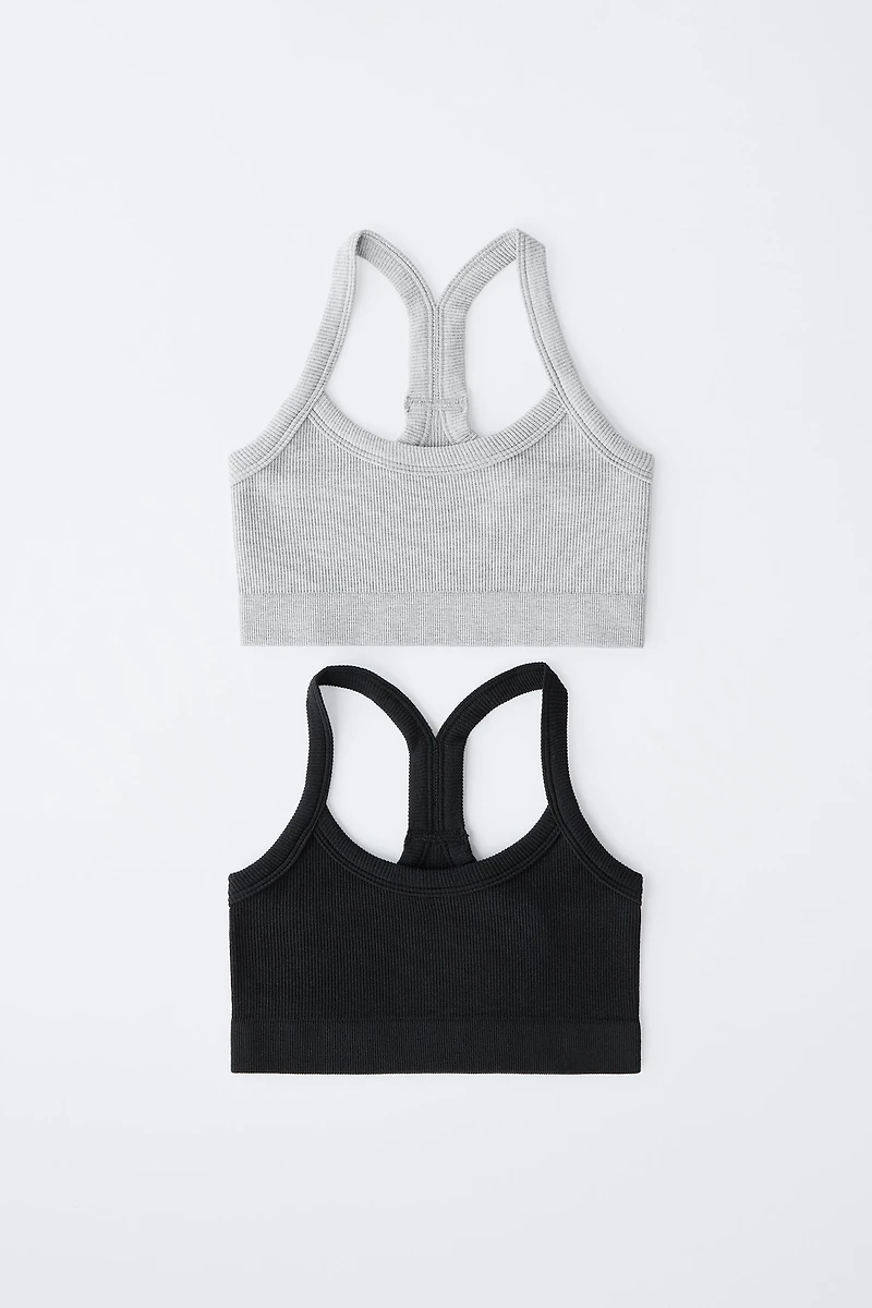 8-14 YEARS/ TWO-PACK OF SEAMLESS TOPS