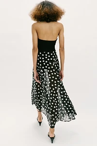 POLKA DOT COMBINATION DRESS