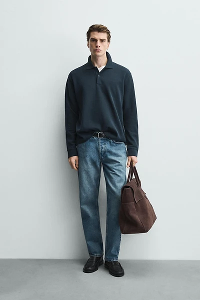TEXTURED STRIPED POLO