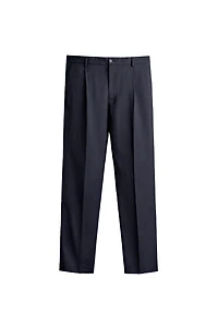 100% WOOL PINSTRIPE REGULAR FIT SUIT PANTS