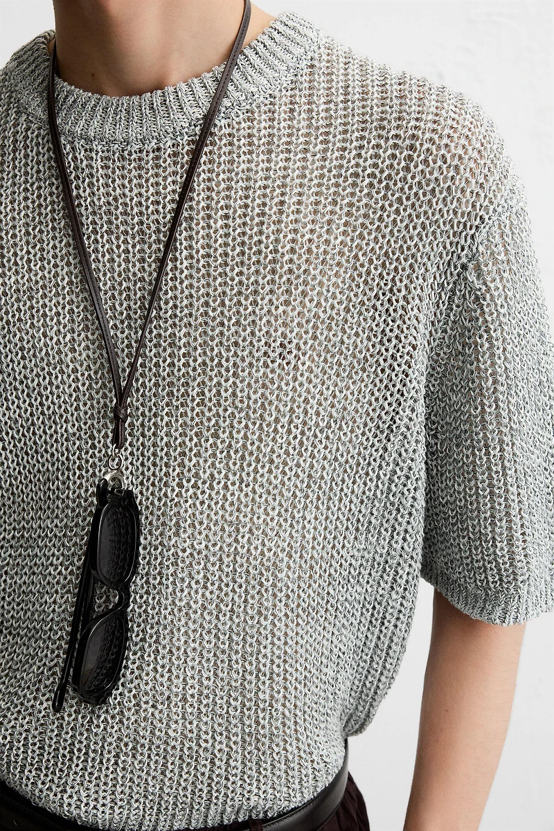 OPEN KNIT T-SHIRT