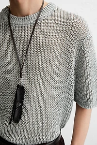 OPEN KNIT T-SHIRT