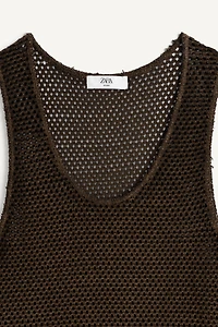 HAUT TANK EN MAILLE CROCHET