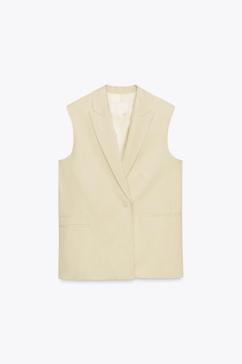 ZW COLLECTION OVERSIZED DOUBLE-BREASTED VEST