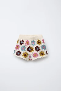 CROCHET KNIT SHORTS
