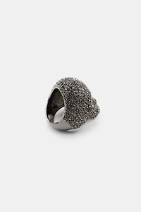 BAGUE CRÂNE À PAILLETTES