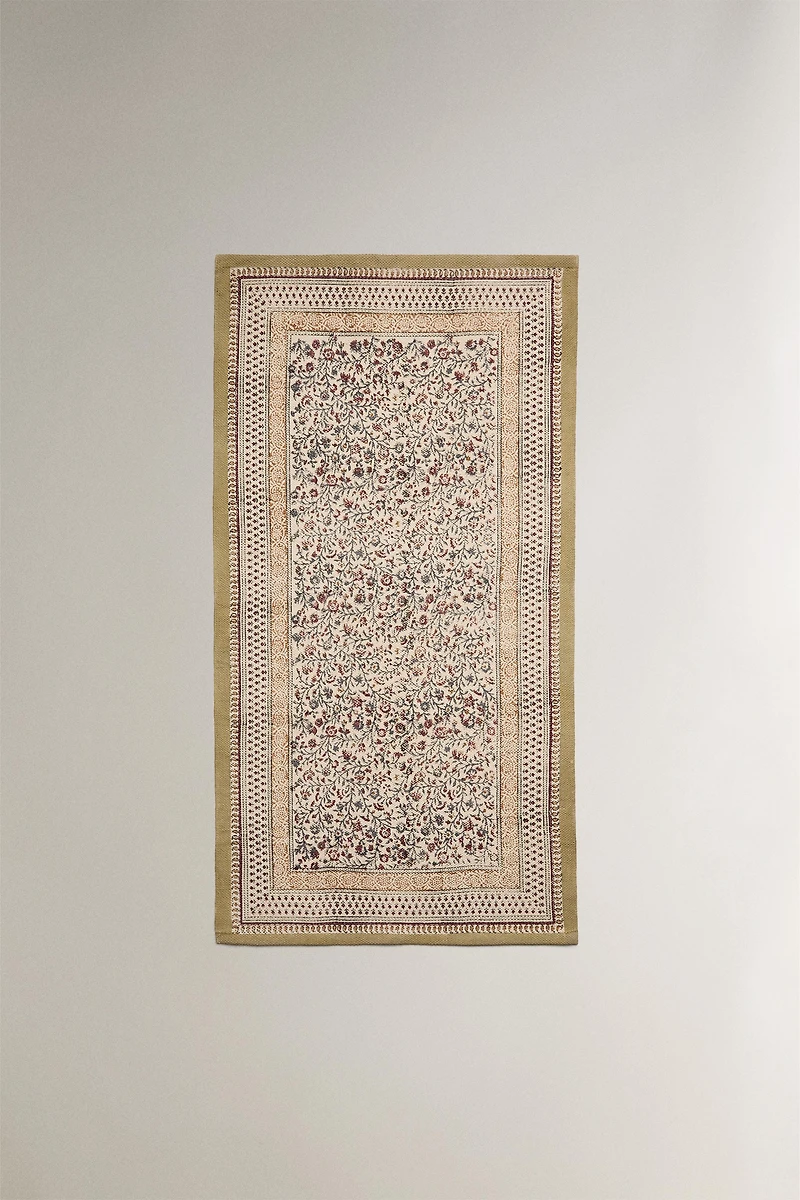 BLOCK PRINT COTTON AREA RUG