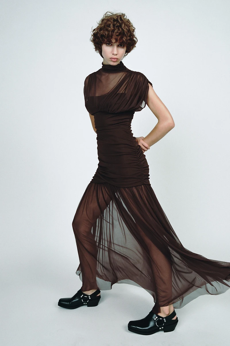 COMBINATION TULLE DRESS