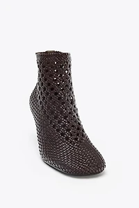 WOVEN HEELED ANKLE BOOTS