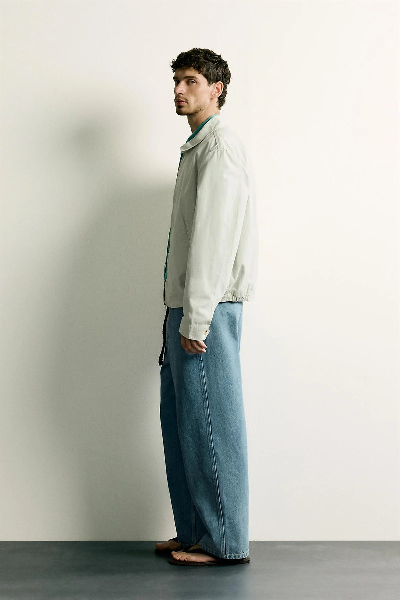 WASHED COTTON REGULAR FIT JACKET