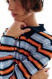 STRIPED KNIT POLO