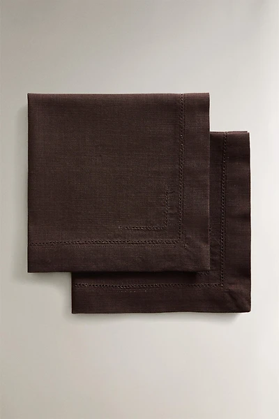 HEMSTITCHED COTTON NAPKIN PACK (PACK OF 2)