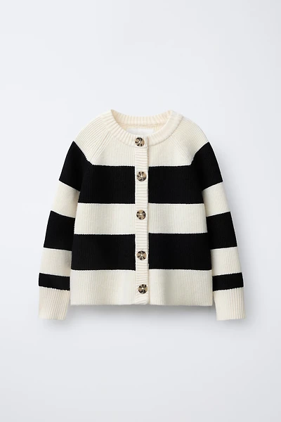 GILET EN MAILLE RAYURES