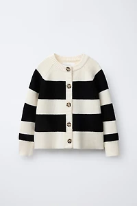 GILET EN MAILLE RAYURES