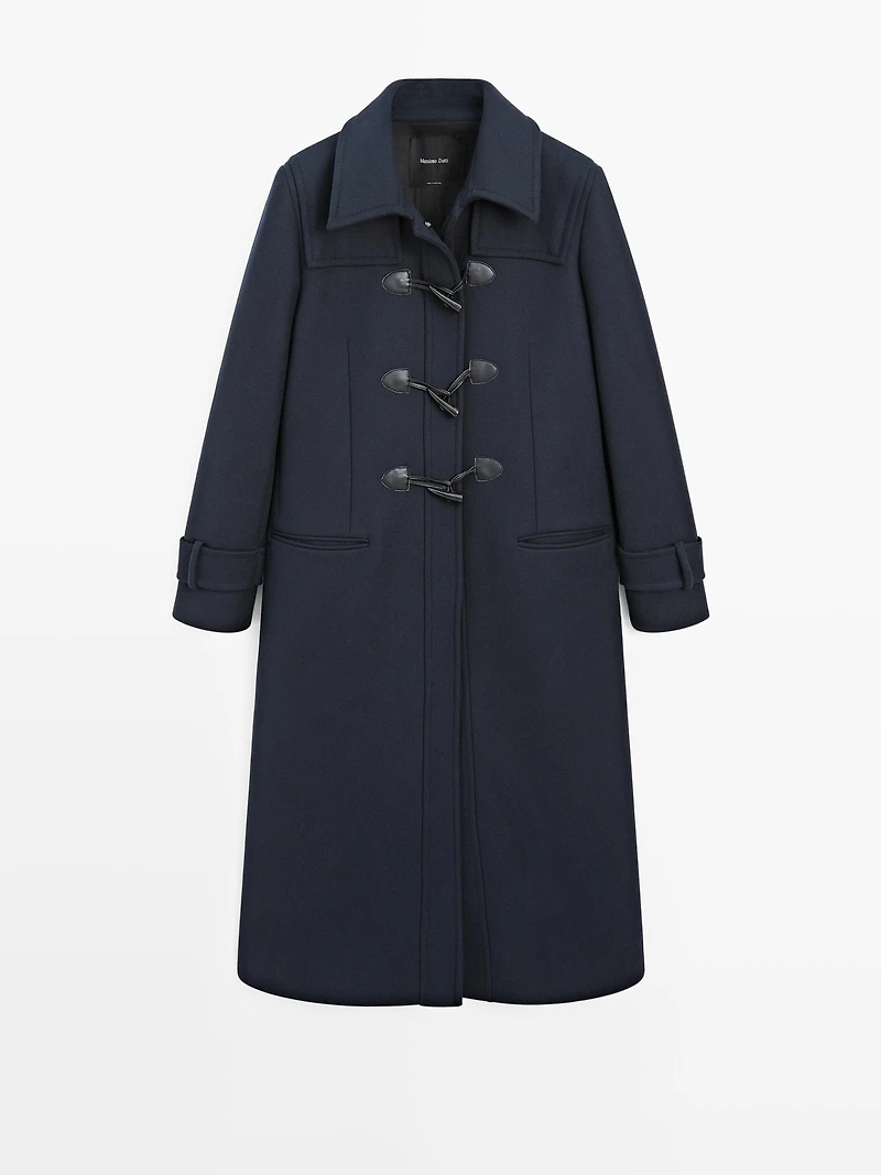 Long coat with toggles