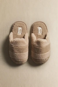 CHILDREN'S FAUX SHEARLING MULE SLIPPERS