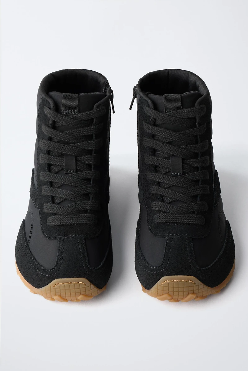 BOXING STYLE HIGH-TOP SNEAKERS