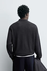 WOOL - SILK KNIT POLO SHIRT