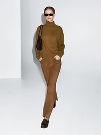 Wool blend high neck sweater