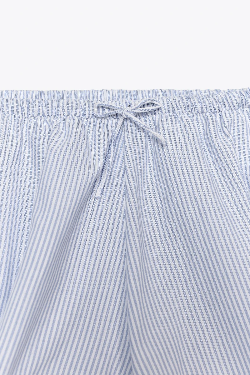 STRIPED CULOTTE SHORTS