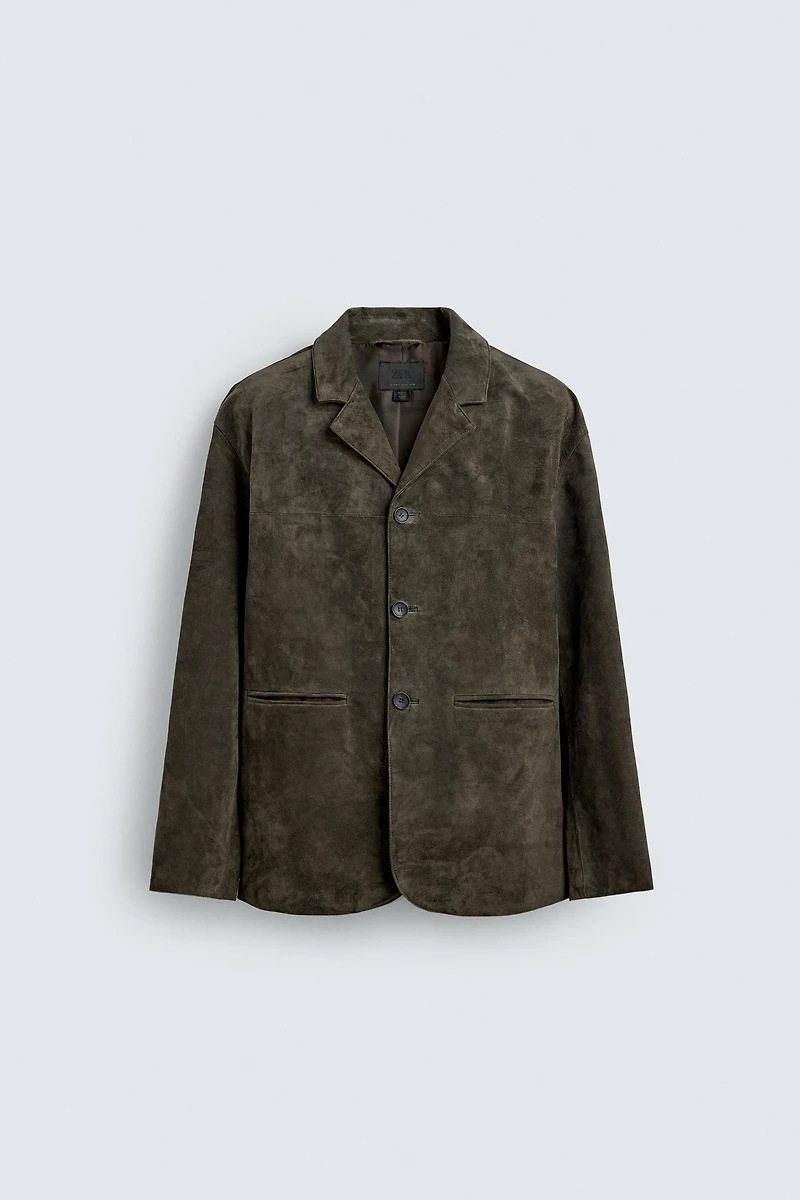 BLAZER EN CUIR ET DAIM