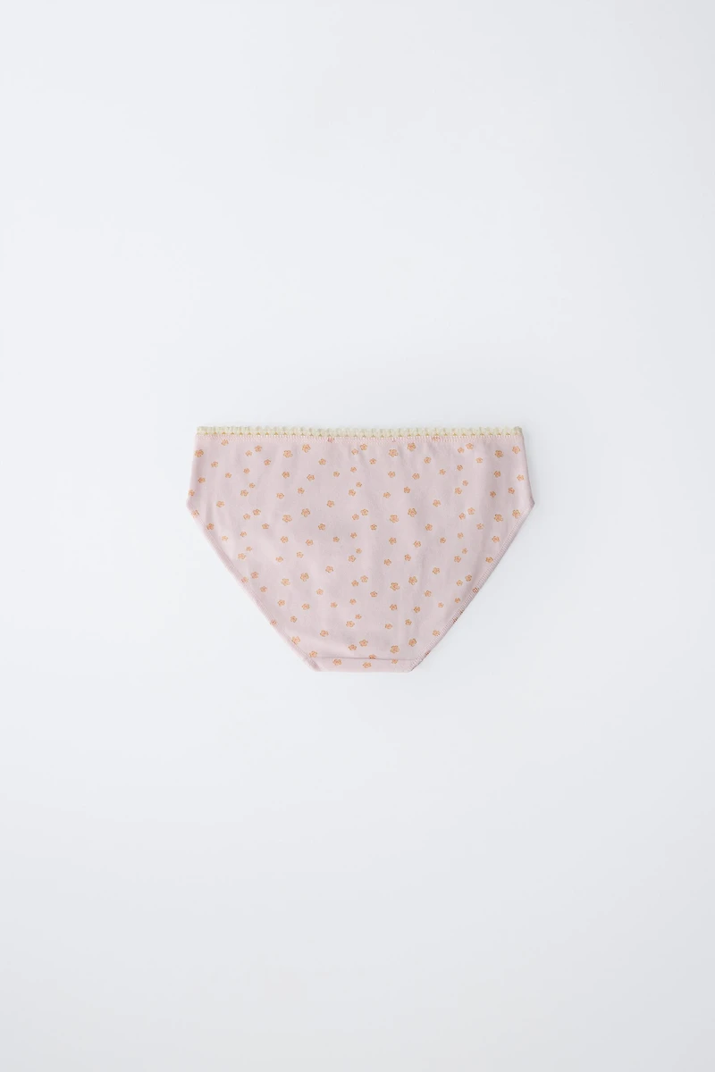 6-14 ANS/ LOT DE SIX CULOTTES À FLEURS