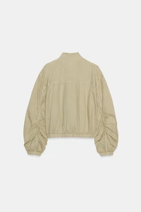 BLOUSON POPELINE EFFET DÉLAVÉ