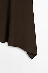 100% linen asymmetric top