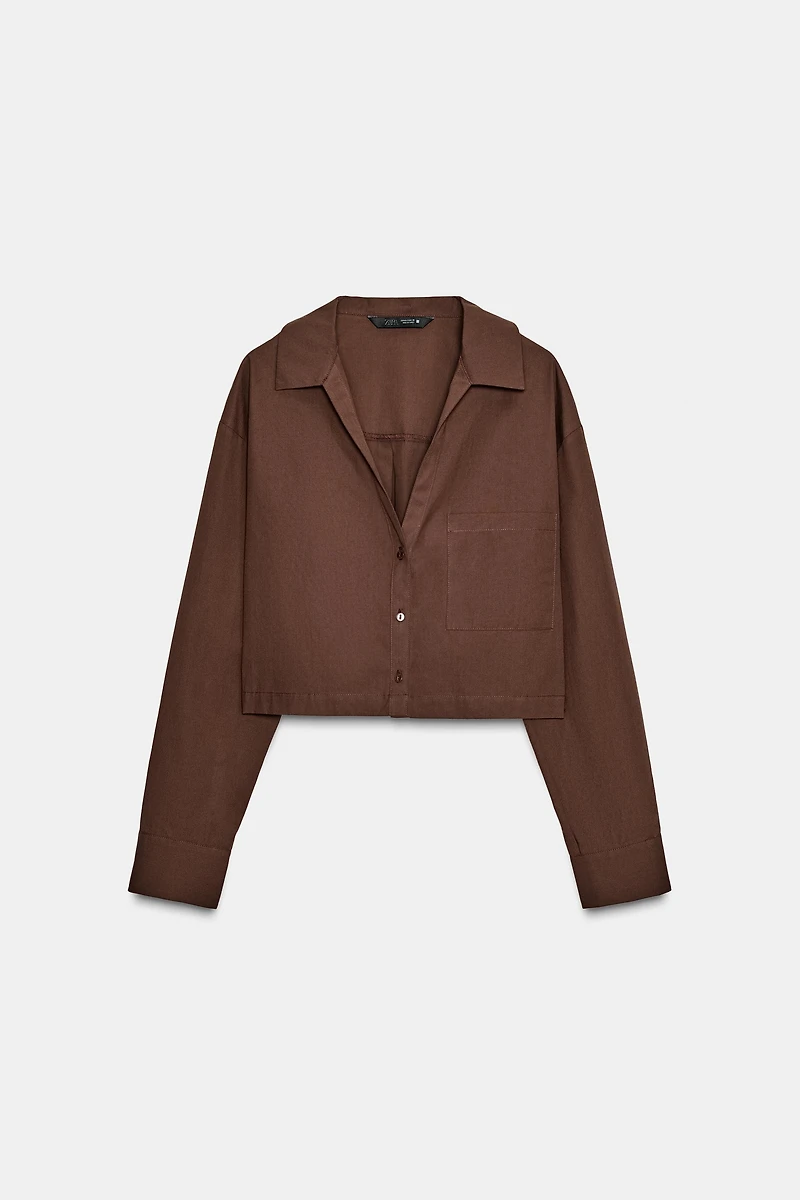 CROPPED POPLIN SHIRT