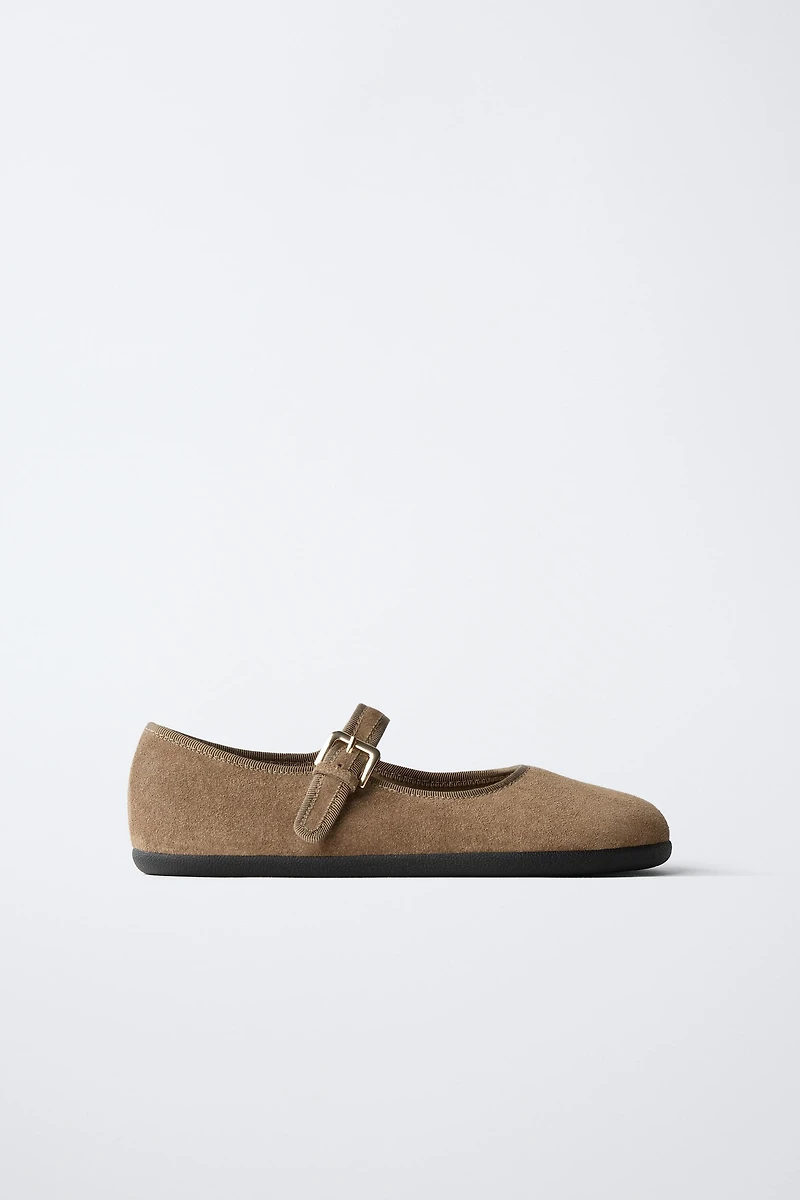 BAREFOOT LEATHER BALLET FLATS