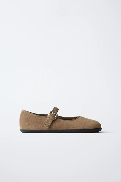 BAREFOOT LEATHER BALLET FLATS