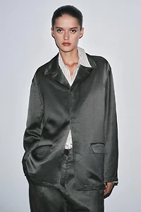 SATIN LINEN BLAZER ZW COLLECTION