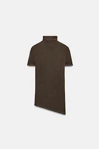 ASYMMETRIC TURTLENECK T-SHIRT