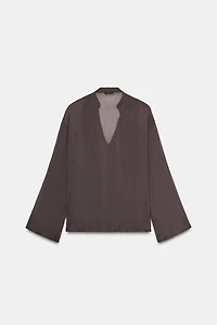 BLOUSE À VOLANTS