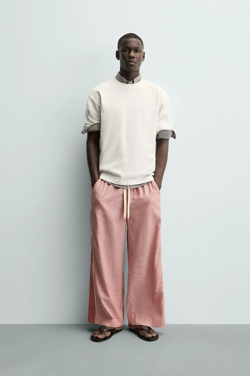 CONTRAST STRIPE BAND PANTS