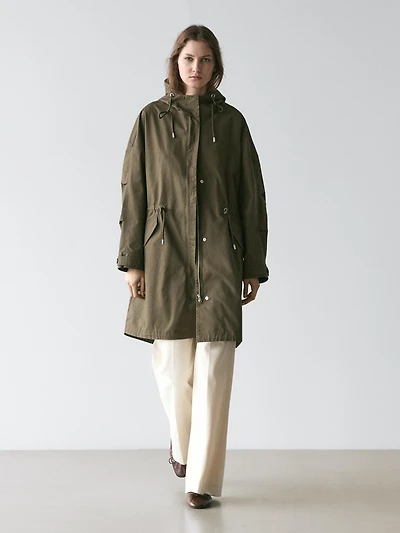 Long cotton parka