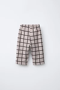 PLAID PLUSH BAGGY PANTS