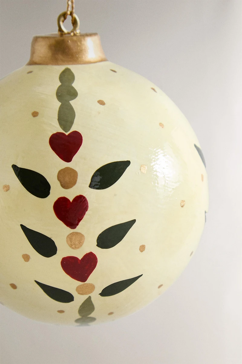 DÉCORATION ARBRE BOULE PAPIER MÂCHÉ NOËL