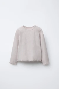 RIBBED HEART T-SHIRT