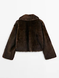 Short natural fur coat