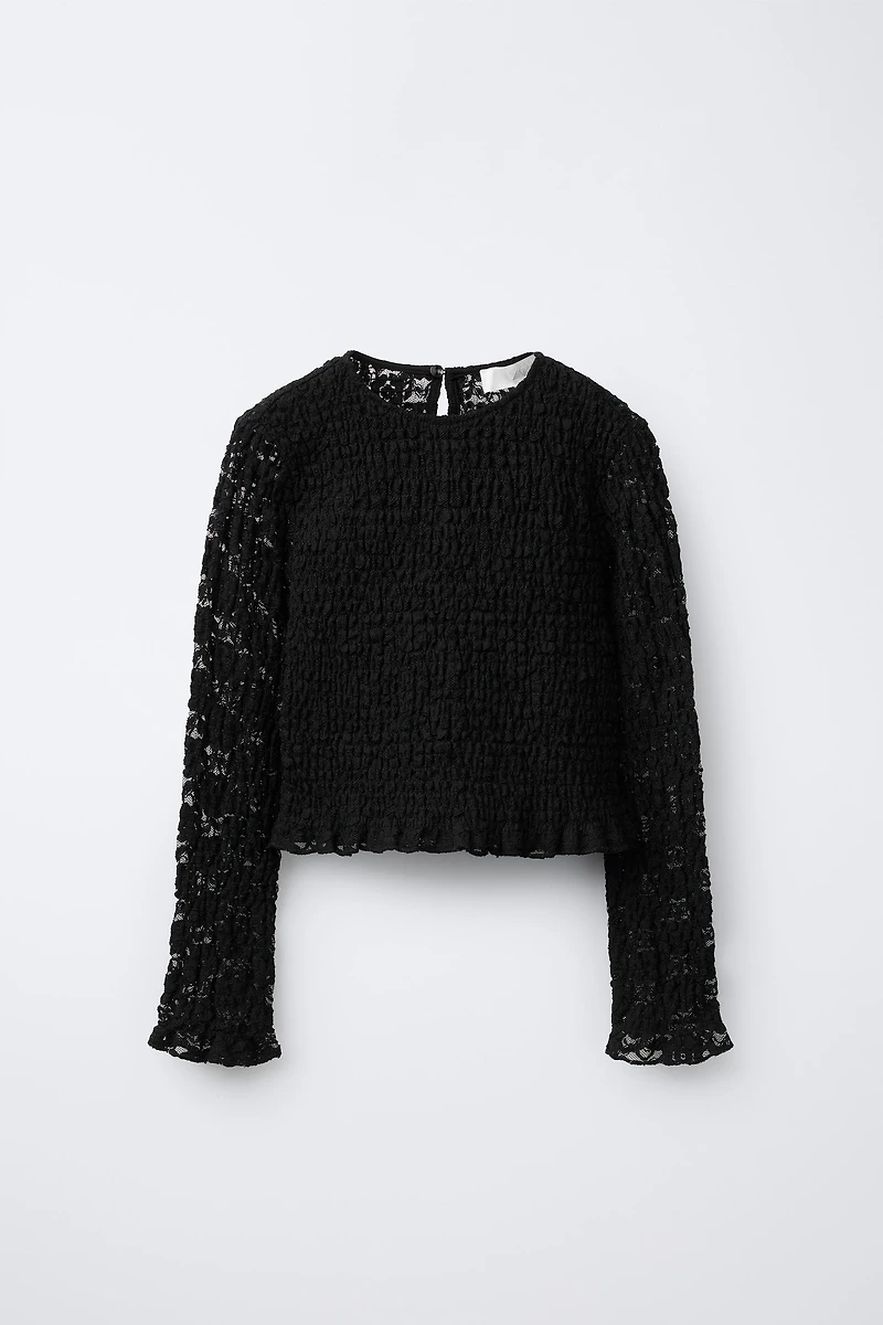 STRETCH LACE TOP