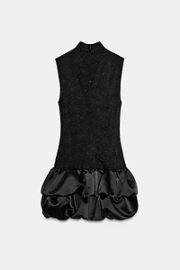 COMBINATION LACE SHORT DRESS