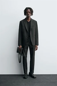 100% WOOL SUIT PANTS