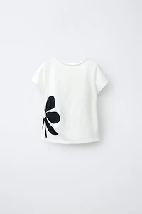 CUT OUT FLORAL T-SHIRT
