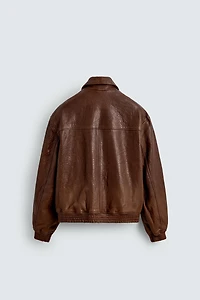 VINTAGE EFFECT LEATHER JACKET LIMITED EDITION