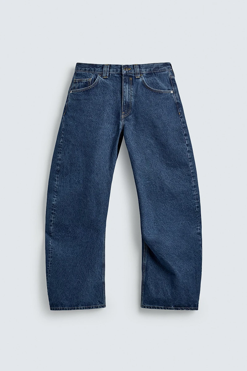 BARREL FIT JEANS WITH TWISTED SEAM